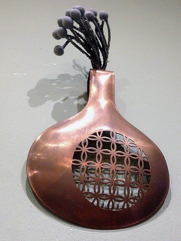 銅製壁掛花器小品/花窗花影A款,手作的詩用金屬工藝為生活寫詩