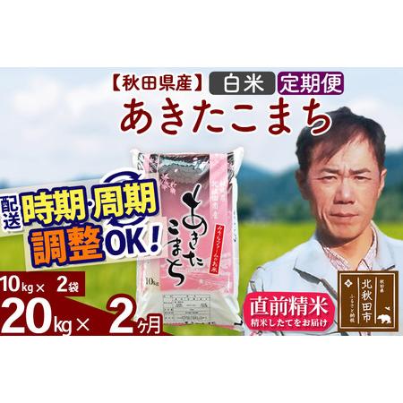 ふるさと納税 《定期便2ヶ月》＜新米＞秋田県産 あきたこまち 20kg(10kg袋) 令和5年産 お届け時期選べる 隔月お届けOK お米 みそらフ.. 秋田県北秋田市