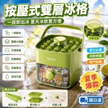 🔥居家必備 製冰盒🔥隔日達 冰塊模具 冰塊盒 製冰模具 矽膠製冰盒 雙層冰格 矽膠｜單層/雙層｜原廠保固3個月