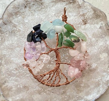 生命樹項鍊吊墜送鏈子925純銀戒指裸石寶石輕珠寶半