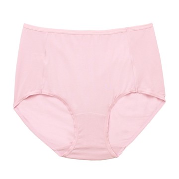 華歌爾-健康內褲-抑菌肌蜜 M-3L中高腰三角褲(粉紫水晶) 莫代爾+抑菌紗