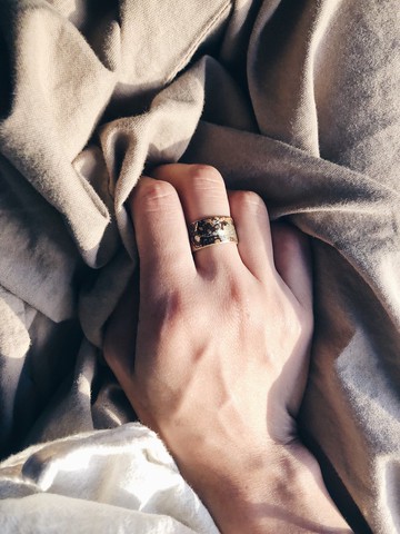 MU  蝕 solar eclipse系列 黃銅寬版戒