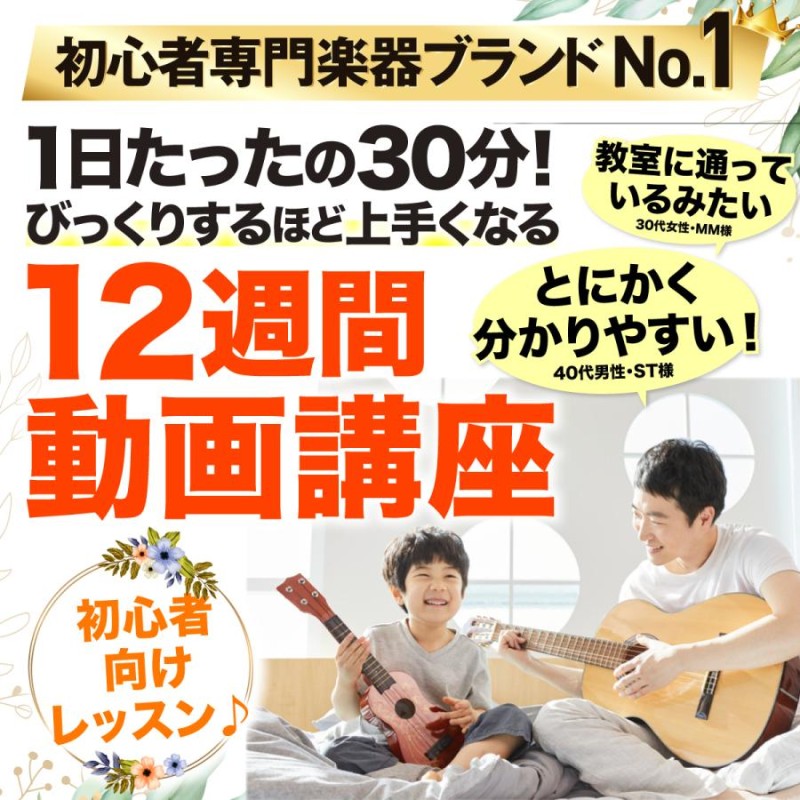 アコースティックギター アコギ 初心者 セット 12点 【12週間