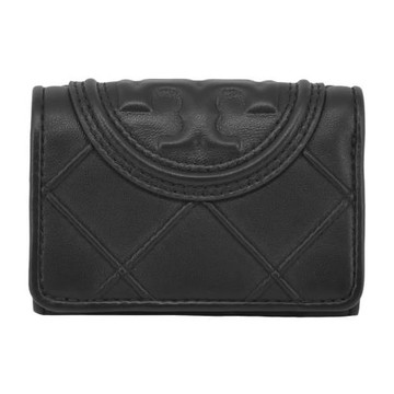 TORY BURCH FLEMING 絎縫三折短夾-黑