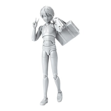 BANDAI S.H.Figuarts SHF 男性素體 School Life Edition DX SET 灰色版  1個