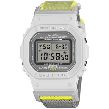 CASIO G-SHOCK 布質錶帶磁吸扣環方形計時錶/DW-5600MNC-7A8