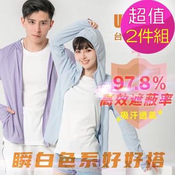 買1送1【MI MI LEO】高透氣抗UV連帽防曬外套-超值2件組