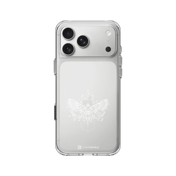 iPhone 17 Pro Max Clear Case（相機按鈕） 透明 - Kerby Rosanes - 蛾 - 白