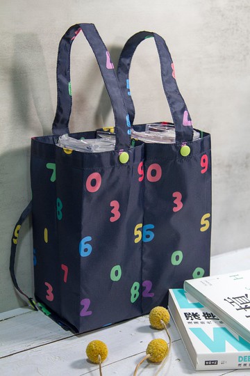 【Gi LAI】環保雙杯手提袋/情侶飲料袋-數字123