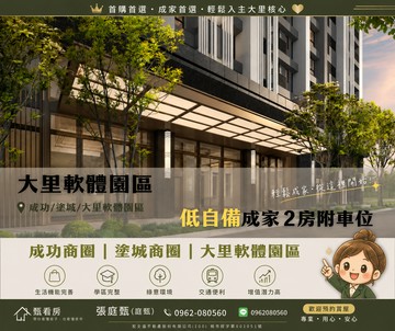 ️專約大里軟體園區｜低自備首購兩房附車位｜台中市大里區成功路