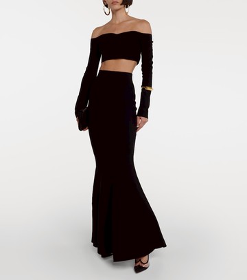Nina Ricci High-rise wool-blend maxi skirt