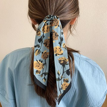 碎花絲帶發帶女綁飄帶編發發繩發箍夏頭飾夏季薄款網紅年新款