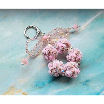 ☆星空燦爛水晶☆450.鑽切奧地利蝴蝶結+夜光玫瑰花花球～越夜越美麗