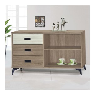 【MUNA 家居】路易士4尺收納斗櫃(共兩色)灰橡色