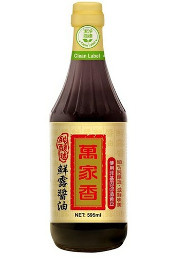 萬家香 鮮露醬油 595ml(12入)/箱【康鄰超市】