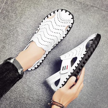 沙灘鞋男夏季2026年新款ins潮流個性室外穿拖鞋男士休閑包頭涼鞋