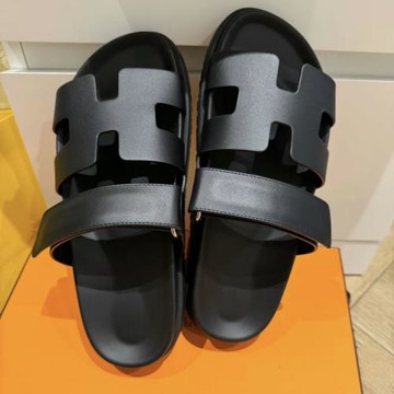 2025年夏季新款真皮魔術貼二舅拖鞋女百搭外穿一字帶半拖涼鞋單鞋