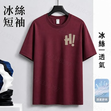 【隔日到貨】涼感短袖上衣男  夏季冰絲涼感衣 簡約百搭t恤 透氣速乾排汗衫 大尺碼日系夏裝 冰絲上衣t恤 百搭T