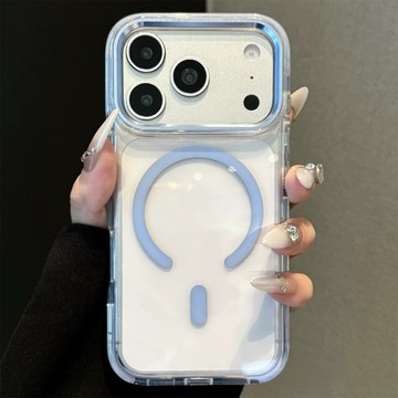 鈦金屬鏡頭框 磁吸保護殼 氣囊防摔手機殼 適用於 iPhone 18 17 Pro max