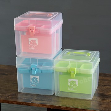 佳斯捷大豆腐收納箱手提箱整理盒收納盒