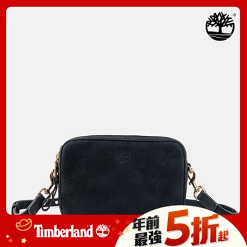 (領券再折)Timberland官方旗艦 中性黑色皮革相機包|A43HB001