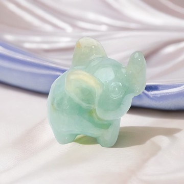 【吉象福壽】三彩翡翠大象擺飾 | 天然緬甸玉翡翠A貨 | 送禮