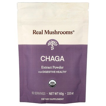 Real Mushrooms, 白樺茸，有機蘑菇浸膏粉，2.12 盎司（60 克）
