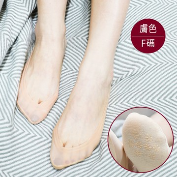 中大尺碼女鞋0424【WZ-006】小花止滑冰絲隱形短襪/絲襪(6雙入)   F碼 172巷鞋舖(預購)