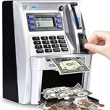 2022 Upgraded ATM Saving Piggy Bank for Real Money for Kids Adults Personal＿並行輸入品