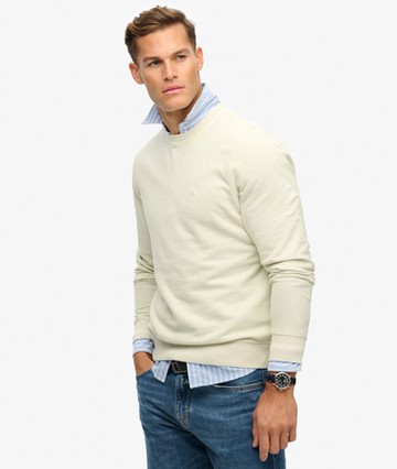Superdry Men's Classic Essential Sweatshirt Cream Size: S