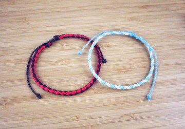 【辮子小姐】 蠶絲蠟線 編織腳環