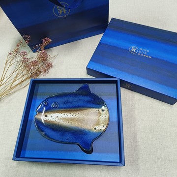 【花蓮禮好】【曼波陶魚星空盤精緻禮盒】2入組★花蓮百大伴手禮金質獎