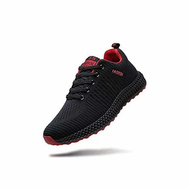 メンズ スニーカー 靴 シューズ 男 黒 赤 26 5cm レッド 赤色 レースアップ 通販 Lineポイント最大get Lineショッピング