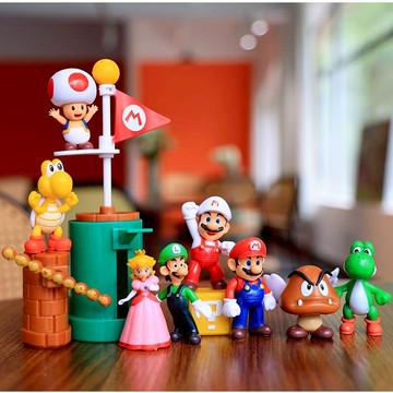 馬里歐家族集合囉醣膠可愛小擺件