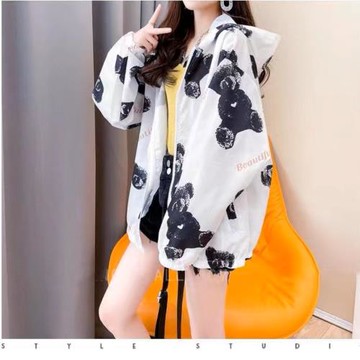 A3防晒寬鬆可愛熊薄外套衣衫-預購