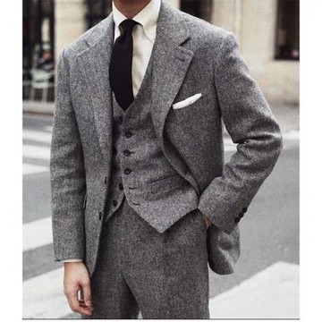 lvyBlazer布雷澤英倫花呢修身西服復古學院風羊毛西裝休閑男外套