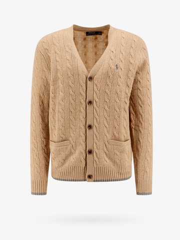 Braided certified wool cardigan with contrasting profiles - POLO RALPH LAUREN - gender_Man