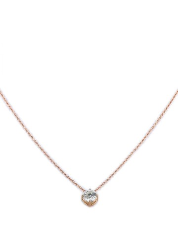 Atelier Collector Square - rose gold diamond necklace - women - Diamond/Rose Gold - One Size - Pink