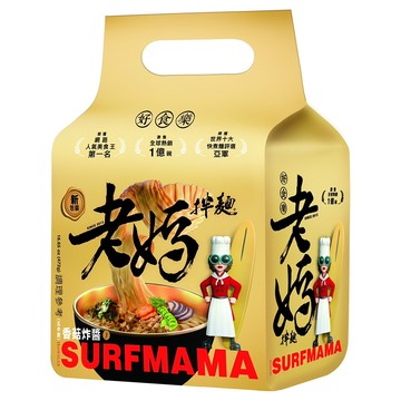 老媽拌麵 香菇炸醬 4包 特選芝麻油 油蔥提味 台灣香菇