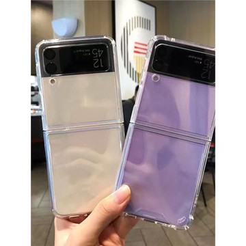 適用于三星zflip3手機殼硅膠手機殼三星折疊ZFlip3全包透明保護套防摔軟殼