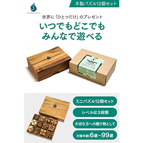 サイアムマンダレー 木製パズル 12個セット 知育玩具 木製パズル 立体