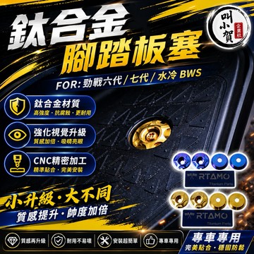 【叫小賀】鈦合金 踏板塞 腳踏板塞 勁戰六代 七代 水冷BWS 腳踏板螺絲 勁戰 腳踏板 螺絲塞 鈦合金踏板塞 鈦螺絲