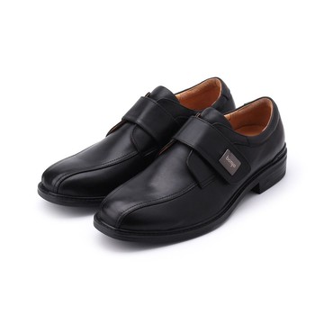 BONJO 魔鬼氈紳士真皮鞋 黑 男鞋