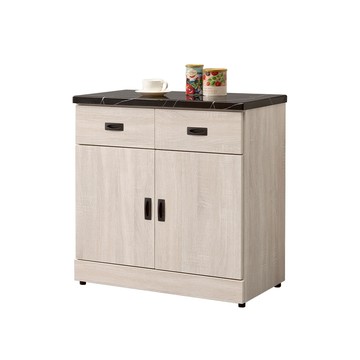 【唯熙傢俱】昂諾鋼刷白2.7尺石面餐櫃