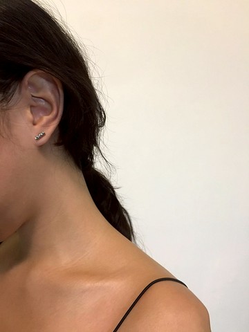 植物圖鑑 純銀 迷你樹枝耳環