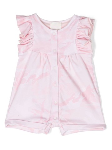 Givenchy Kids - camouflage sleeveless babygrow set - kids - Cotton - 12 - Pink