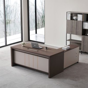 MUNA家居  提米6尺辦公桌組/含側櫃活動櫃/RBT2018   180X200X75cm