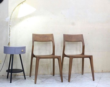 【歐風別館】爵士精品Ash白梣木胡桃色實木餐椅【另有洗白色】【基隆至台中免運費】