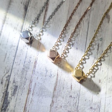 【比法一生】白鋼項鍊—小方糖   客製化雷射刻字