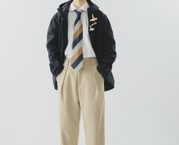 【羊毛】英倫復古 常春藤學院/牛角扣外套